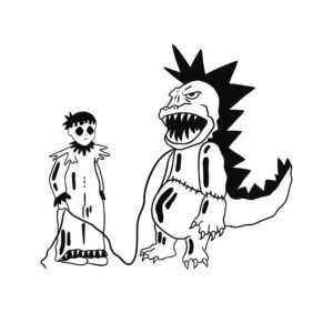 La petite fille au dinosaure