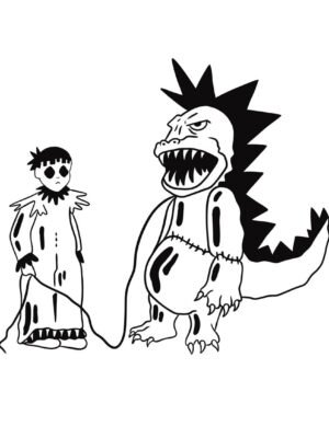 La petite fille au dinosaure